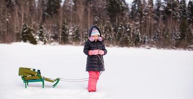 Winter fun in childhood photo