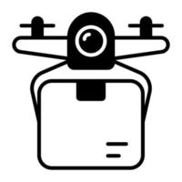 vector de tecnología moderna de entrega de drones, diseño de icono premium