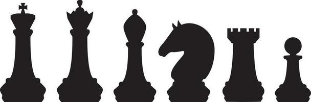 Premium Vector  Set of chess pieces flet style vector