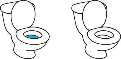 Set of Two Toilet Seats vector