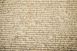 Declaration of independence 4th july 1776 close up photo