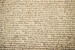 Declaration of independence 4th july 1776 close up photo