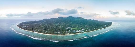 Rarotonga Polynesia Cook Island tropical paradise aerial view photo