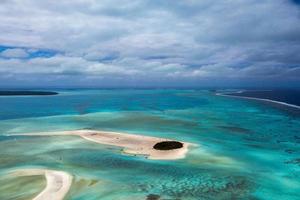 polinesia cook island laguna aitutaki paraíso tropical vista aérea foto