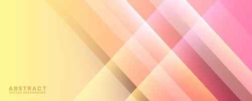 Capa de superposición de fondo abstracto geométrico rosa 3d en un espacio brillante con decoración de efecto recortado. concepto de estilo colorido de elemento de diseño gráfico minimalista para banner, volante, tarjeta, portada o folleto vector