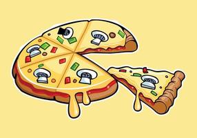 tasty pizza slice vector pro