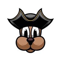 nuevo diseño de mascota de piratas de perros vector