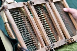 Old tennis vintage racket photo