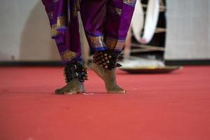 India traditional dance foot detail photo