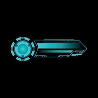 Sci-fi loading bar. UI element vector