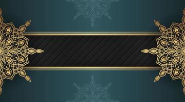 simple background with gold ornament border vector