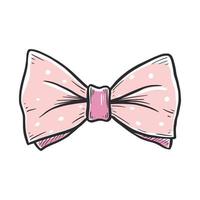 Tie bow color doodle sketch vector