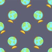 Seamless pattern background of  world earth globe vector