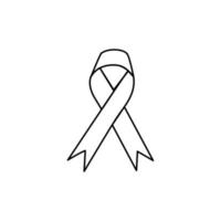 cancer ribbon line art vector