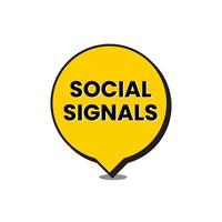 Social signals speech bubble icon label sign design vector