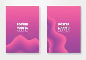 Set of cards with blend liqud colors. Futuristic abstract design. Usable for banners, covers, layout and posters. Vector. vector