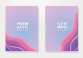 Set of cards with blend liqud colors. Futuristic abstract design. Usable for banners, covers, layout and posters. Vector. vector