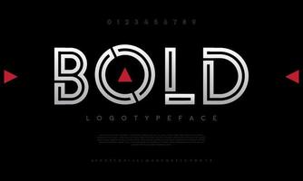Bold urban sans serif alphabet font. Logo branding typeface typography vector