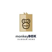 Monkey box cartoon vector