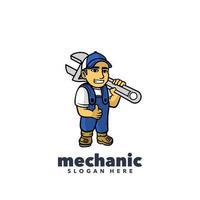 Man mechanic mascot vector