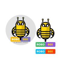 diseño de abeja robot vector