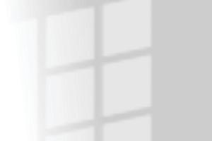 Shadow overlay effect. Window natural shadow overlay effect on white texture background vector