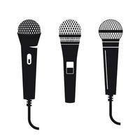 microphone icons set vector