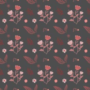 Seamless pattern flower on colorful background vector