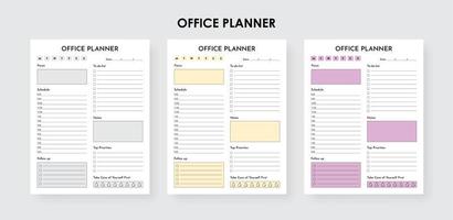 Office To- Do list checker, Office Work Schedule Project Checklist Planner vector