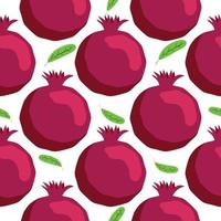 Seamless pattern with pomegranates. Decorative patterns of the pomegranate fruit vector