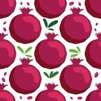 Seamless pattern with pomegranates. Decorative patterns of the pomegranate fruit vector