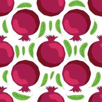 Seamless pattern with pomegranates. Decorative patterns of the pomegranate fruit vector