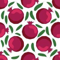 Seamless pattern with pomegranates. Decorative patterns of the pomegranate fruit vector