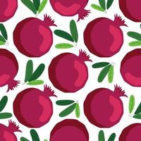 Seamless pattern with pomegranates. Decorative patterns of the pomegranate fruit vector