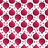 Seamless pattern with pomegranates. Decorative patterns of the pomegranate fruit vector
