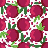 Seamless pattern with pomegranates. Decorative patterns of the pomegranate fruit vector