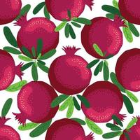 Seamless pattern with pomegranates. Decorative patterns of the pomegranate fruit vector