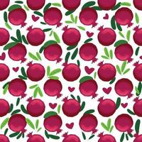 Seamless pattern with pomegranates. Decorative patterns of the pomegranate fruit vector