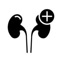 Kidney with medical icon vector