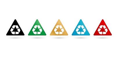 illustration of Recycling sign icon set for packages label products company or corporate, User interface designs, collages, decks, Collaging and layouts, Website assets, Branding or identity campaigns vector