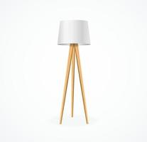 Realistic Detailed 3d Vintage Floor Lamp. Vector