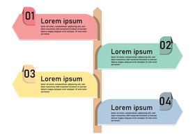 Infographic template for business information presentation. Vector square and geometric elements.Signpost modern workflow diagrams. Report plan 4 topics