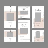 Bundle of Social Media Retro and Simple Templates vector