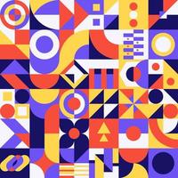 Colorful abstract pattern design in retro style.pattern design with primitive shapes elements for print, textile. Abstract background. vector