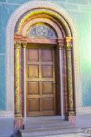 puerta colorida en el viejo bremen, alemania foto
