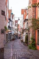 Old streets in the city of Bremen, Germany photo