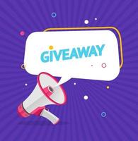 Cartoon Color Giveaway Concept Banner Card. Vector