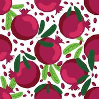 Seamless pattern with pomegranates. Decorative patterns of the pomegranate fruit vector