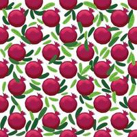 Seamless pattern with pomegranates. Decorative patterns of the pomegranate fruit vector