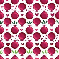 Seamless pattern with pomegranates. Decorative patterns of the pomegranate fruit vector